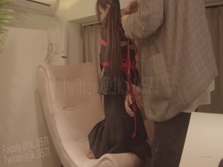 网红少女@JK_0571 – 绳缚系列 捆着捆着下面就湿透了 完整版1