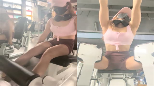 健身桃桃健身房偷玩蓝牙跳蛋！震动塞入湿穴失控高潮腿软-2