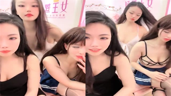 三个丝袜风骚御姐轮流被狼友各种玩弄操