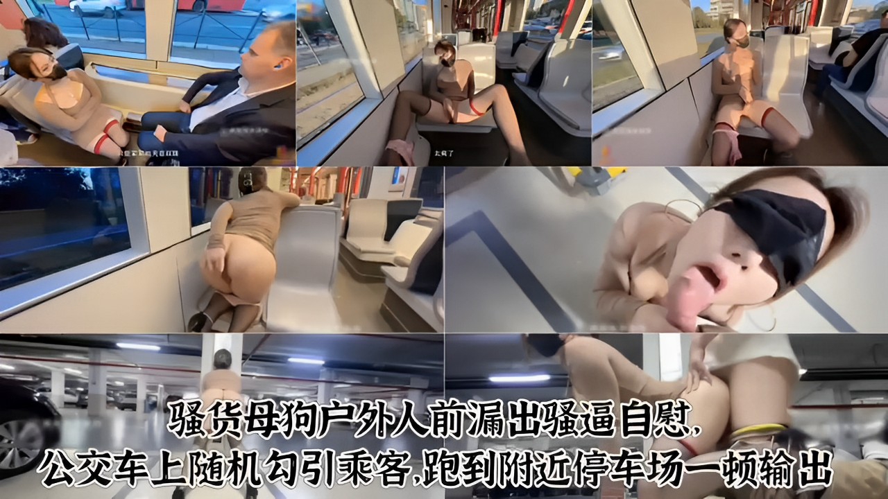 [无码] 骚货母狗户外露逼自慰 公交勾引路人停车场狂干